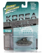 Johnny lightning Tank M4a3 Sherman Military Korea 1944 1:64 Vojenská zelená