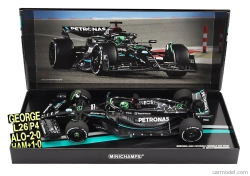Minichamps Mercedes gp F1 W14 Team Mercedes-amg Petronas Formula One N 63 7th Bahrain Gp With Pit Board 2023 George Russell 1:18 Matt Black
