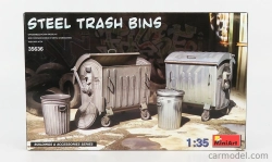 Príslušenstvo Miniart Oceľové odpadkové koše 1:35 /