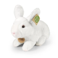 Biely plyšový králik ležiaci, 23 cm, ECO-FRIENDLY