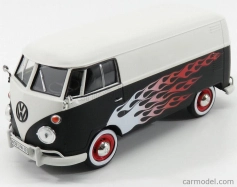 Motor-max Volkswagen T1 Type 2 Van Custom Garage 1962 1:24 Matná Černá Bílá