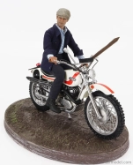 Clc-models Ossa 250 Ae73 Enduro 1973 With Terence Hill Small Action Figure - From Movie - Altrimenti Ci Arrabbiamo - Tv Series - Motorcycle 1:12 White