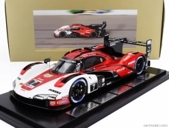 Spark-model Porsche 963 9rd 4.6l Turbo V8 Team Porsche Penske Motorsport N 7 Winner 24h Daytona 2024 Matt Campbell - Dane Cameron - Felipe Nasr - Josef Newgarden - Con Vetrina - With Showcase 1:18 Červená Bílá Černá