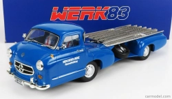 Werk83 Mercedes Benz Truck Racing Car Transporter Rennabteilung 1955 1:18 Modrá