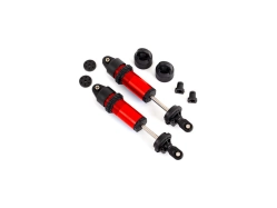 Traxxas GT-Maxx krátke tlmiče hliníkové červeno eloxované (2)