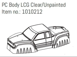 HBP240362 - (1010212) PC Body LCG Clear/Unpainted - GOAT