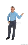 Le mans miniatures Figures Mr Carroll - Sans Chapeau - Without Hat 1966 1:18 Světle Modrá Šedá