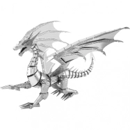 Strieborná oceľová súprava Dragon