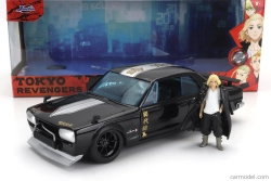 Jada Nissan Skyline Gt-r 1971 s figúrkou Mikeyho - Tokyo Revengers 1:24 Black