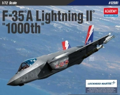 Model Kit lietadlo 12591 - F-35A Lightning II "1000th" (1:72)
