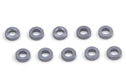 Hliníkové podložky 4 × 1,4 × 1 mm (gunmetal / 10 ks)