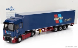 Eligor Renault T-high Truck Cassonato Deret Transports 2023 1:43 Blue