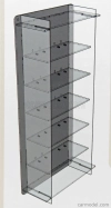 Atlantic Vetrina display box Espositore - For 6 Cars 1/18 Lungh.lenght Cm 36.8 X Largh.width Cm 12.5 X Alt.height Cm 82.5 (altezza Utile Tra I Ripiani Cm 12.0 Inner Height Among Shelves) 1:18 Plastový Displej