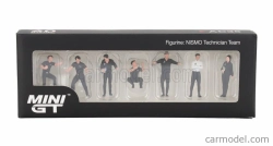 Sada príslušenstva Mini-gt 7x Team Nissan Nismo Racing Figúrky 1:64 Rôzne