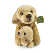 Rappa Plyšový labrador s mláďaťom ležiaci 25 cm ECO-FRIENDLY