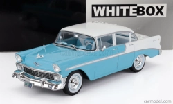 Whitebox Chevrolet Bel Air Hard-top 1956 1:24 Světle Modrá Bílá