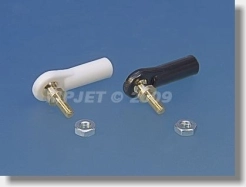 2427 Kulový čep V1, pr.5mm, M2/M2,5 Krátký Černý 6ks
