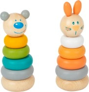 Small Foot Nasazovací věž pastelová 1 ks králiček