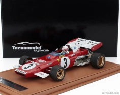 BAZAR – Tecnomodel Ferrari F1   312b2 N 3 Zandvoort Gp (s figúrkou pilota) 1971 Clay Regazzoni – s vitrínou – 1:18 Červená Biela