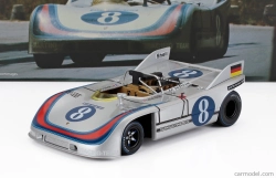 Werk83 Porsche 908/03 Spider Team Martini Racing N 8 Targa Florio 1971 Vic Elford - Gerard Larrousse 1:18 Stříbrná Modrá
