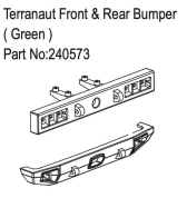 HBP240573 - Terranaut Front & Rear Bumper ( Green )