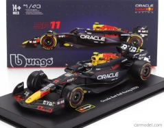 Bburago Red bull F1  Rb20 Team Oracle Red Bull Racing N 11 Season 2024 Sergio Perez - With Pilot And Showcase 1:43 Modrá Žlutá Červená