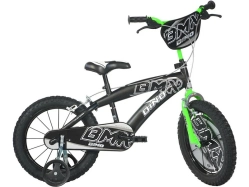 DINO Bikes - Detský bicykel 16" BMX čierny/zelený