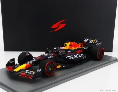 Spark-model Red bull F1  Rb19 Team Oracle Red Bull Racing N 1 World Champion (40th Career Victory) Winner Spain Gp 2023 Max Verstappen 1:18 Matt Blue