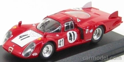 Najlepší model Alfa romeo 33.2 Lm N 41 24h Le Mans 1968 Baghetti - Vaccarella 1:43 Červená Biela