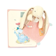 Doudou Darčeková sada ružová Králik Cibulette s hrkálkou 21 cm