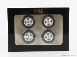 Kk-scale Accessories Set 4x Wheels And Rims For Fiat 500 Abarth 1968 1:12 Černá Stříbrná