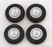 Kk-scale Accessories Set 4x Wheels And Rims For Bmw 2002 1971 1:12 Černý Chrom