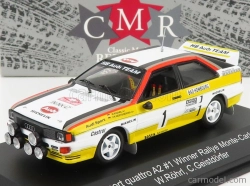 Cmr Audi Sport Quattro A2 Team Audi Sport (night Version) N 1 Winner Rally Montecarlo 1984 Walter Rohrl - Christian Geistdorfer 1:43 Bílá Žlutá