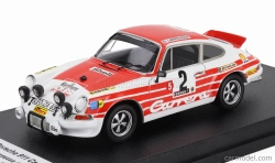 Trofeu Porsche 911 Carrera Rs Coupe (night Version) N 2 Rally Tour De Corse 1972 Gerard Larrousse - Christian Delferier 1:43 Bílá Červená