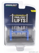Greenlight Accessories Garage Set Officina - Ponte Sollevatore Auto - Four Post Lift 1:64 Blue