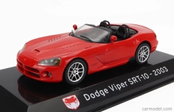 Edicola Dodge Viper Srt-10 Spider 2003 - Con Vetrina - S vitrínou 1:43 červená