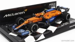 Minichamps Mclaren F1 Mcl35l Mercedes M12 Eq Power+ Team Mclaren N 4 French Gp 2021 Lando Norris 1:43 oranžová svetlo modrá