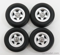 Kk-scale Accessories 4x  Cromodora Wheel And Tyre Set 1969 Ferrari 365 Gtb Daytona 1:18 Black