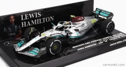 Minichamps Mercedes gp F1 W13e Team Mercedes-amg Petronas F1 N 44 (300th F1 Grand Prix) 2nd France Gp 2022 Lewis Hamilton 1:43 Stříbrná Zelená