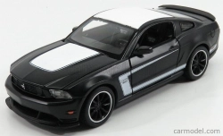 Maisto Ford usa Mustang Boss 302 Coupe 2012 1:24 Matná Černá Bílá