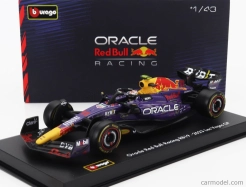Bburago Red bull F1  Rb19 Team Oracle Red Bull Racing N 11 3rd Las Vegas Usa Gp 2023 Sergio Perez - With Pilot And Showcase 1:43 Fialová Žlutá Červená