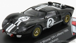 Cmr Ford usa Gt40 Mkii 7.0l V8 Team Shelby American Inc. N 2 Winner 24h Le Mans 1966 B.mclaren - C.amon 1:43 Černá Stříbrná