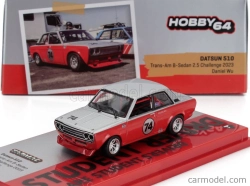 Tarmac Datsun 510 N 74 Racing 2023 1:64 červená biela