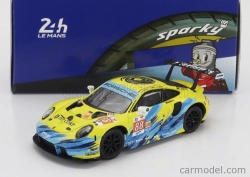 Spark-model Porsche 911 991 Rsr-19 4.2l Team Dempsey Proton Racing N 88 24h Le Mans 2022 F.poordad - M.root - J.heylen 1:64 Žlutá Světle Modrá