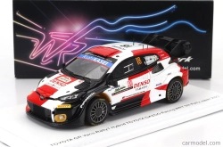 Spark-model Toyota Yaris Gr Hybrid Rally1 Team Toyota Gazoo Racing Wrt N 18 5th Rally Japan 2023 T.katsuta - Aaron Johnston 1:43 Biela červená čierna