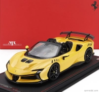 Mr-models Ferrari Sf90 Xx Stradale Spider 2024 - Con Vetrina - With Showcase 1:18 Giallo Tristrato - Žlutá S Černou