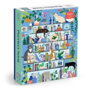 Galison Puzzle Mačacia knižnica 1000 dielikov