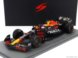 Spark-model Red bull F1  Rb19 Team Oracle Red Bull Racing N 1 World Champion Winner Dutch Gp 2023 Max Verstappen 1:18 Matt Blue