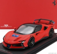 Mr-models Ferrari Sf90 Xx Stradale Spider 2024 - Con Vetrina - With Showcase 1:18 Rosso Le Mans - Matná Červená Modrá Černá