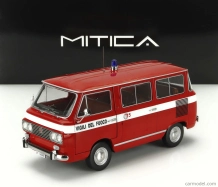 Mitica-diecast Fiat Fiat 850 Familiare Vigili Del Fuoco 1970 – Interno Brown 1:18 Red